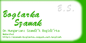 boglarka szamak business card